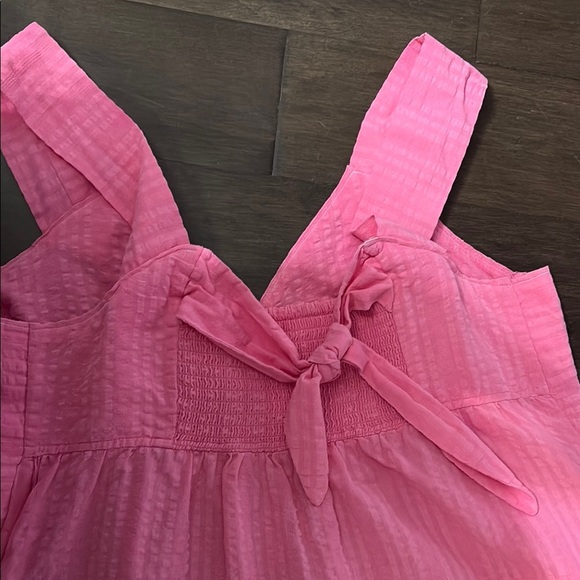 Old Navy Bright Pink Tiered women’s Dress with pockets, size large - Picture 6 of 8